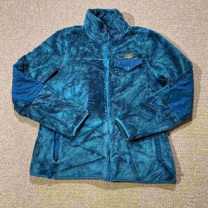 L.L. Bean Jacket Womens S Blue Mountain Deep Pile Sherpa Fleece Full Zip‎ Cozy